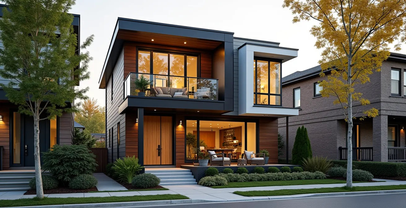 Modern Toronto home exterior showcasing architectural windows